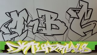 How to draw graffiti wildstyle  Graffiti Letters ABC step by step [upl. by Fauch503]