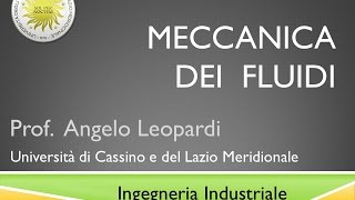 Mec Fluidi Lezione 1a [upl. by Adair]