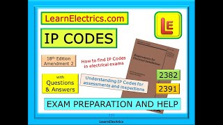 IP CODES IN ELECTRICAL EXAMS – 18th Edition  2382 – 2391 – PREPARATION amp HELP  QUESTIONS amp ANSWERS [upl. by Negroj997]