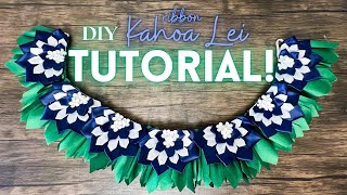 How to Make a Tongan Kahoa Lei with Ribbon [upl. by Rubenstein]