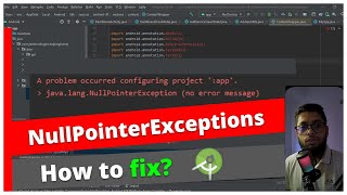 javalangnullpointerexception android studio new project does not run  bangla [upl. by Naenaj]