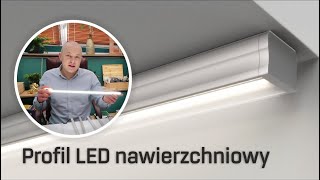 Profil LED nawierzchniowy  aluminiowy profil meblowy do taśmy LED [upl. by Anivlek374]