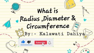 BASIC KNOWLEDGE ABOUT RADIUS DIAMETER CIRCUMFERENCE AND AREA OF CIRCLE 🔵 🔴 [upl. by Nosreme510]