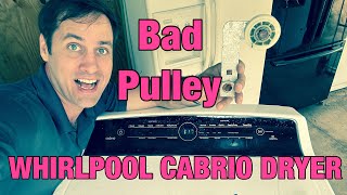 How to fix a noisy Whirlpool cabrio dryer  Squeaky belt tension pulley  A bunch of jibber jabber 🤣 [upl. by Magree916]