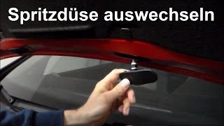 Spritzdüsen wechseln VW Polo  Waschdüse Scheibenwaschdüse Volkswagen ersetzen austauschen [upl. by Ayikaz]