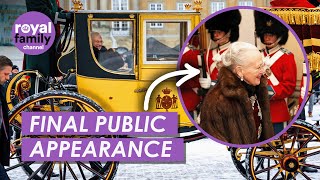 Golden Carriage Ride is Margrethe IIs Last Public Appearance as Queen [upl. by Bernadene]