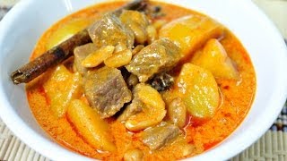 Thai Food  Massaman Beef Curry Gang Massaman Nuer [upl. by Eisler]