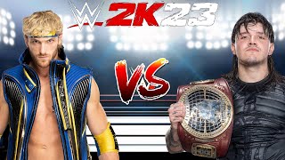 WWE 2K23 LOGAN PAUL VS DOMINIK MYSTERIO 23 FALLS FOR THE NXT NORTH AMERICAN CHAMPIONSHIP [upl. by Leavelle]