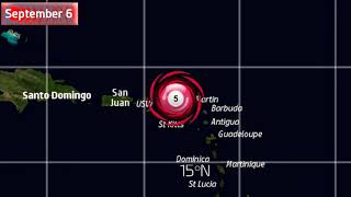 The track of Hurricane Irma [upl. by Adnawed]