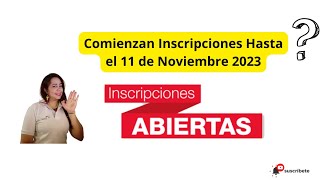 🔴Inscripciones Habilitadas Hasta el 11 De Noviembre Aplica para Todas las Familias [upl. by Eitirahc]