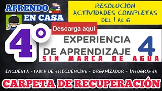 📐RESOLUCIÓN CARPETA DE RECUPERACION  EXPERIENCIA 4  4TO SECUNDARIA  COMPLETA ✏️ [upl. by Carilla]