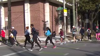 34000 people running in Chevron Houston Marathon Sunday [upl. by Rouvin92]