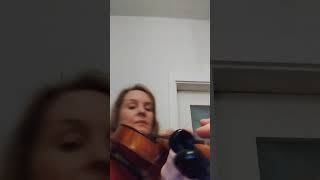 Violine Anfänger Fingerwurzel parallel zur Saite Hausaufgabenvideo [upl. by Ahsahtan]