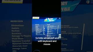 fortnite win on ps4 and with keyboard and mouse [upl. by Messab]