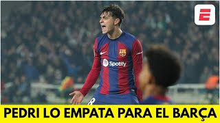 GOL DE PEDRI lo empata para el BARCELONA 22 vs VILLARREAL en Montjuic  La Liga [upl. by Buchalter]