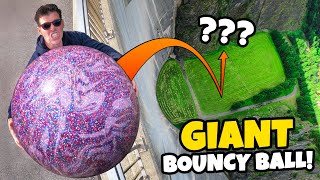 GIANT BOUNCY BALL Drop from 165m Dam [upl. by Oiretule541]