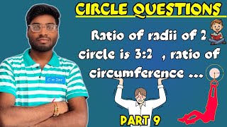 circle questions  ratio of radii  circumference  diameter  radius  important questions [upl. by Oiraved]