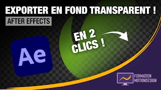 Comment exporter en fond transparent sur After Effects   Tuto export After Effects [upl. by Gainer]