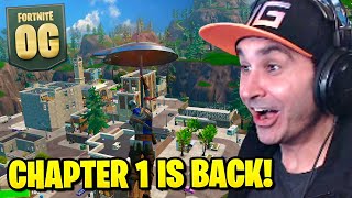 Summit1g Reacts to OG Fortnite CHAPTER 1 Return [upl. by Eenej832]