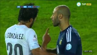 Mascherano se enojó  Argentina vs Uruguay [upl. by Nyraa]