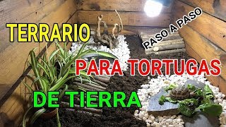 ❤️Terrario para tortugas de tierra paso a paso🐢🐢 REUTILIZANDO barato y fácil [upl. by Bahe]