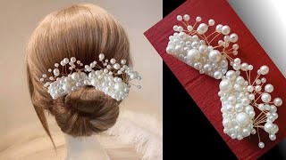 Floral Bridal Hair Pin Accessories diy hair clipsartificial flowerspearls hair Accessories [upl. by Hendrix]