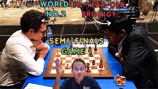 Fabulous Fabiano vs Pragmatic Pragg  FIDE World Cup SemiFinals  Commentary by Sagar [upl. by Hamon]