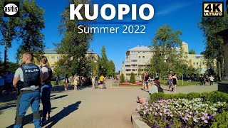 Kuopio City Summer Walk 2022  Finlands secondmost densely populated city [upl. by Iad46]