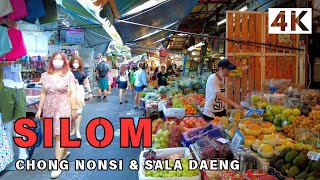 4K UHD Walking around Silom Area in Bangkok  Chong Nonsi and Sala Daeng Area [upl. by Lain]