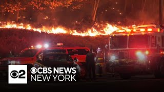 Brush fire reignites overnight in Upper Manhattan as drought continues [upl. by Eerac330]