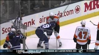 Tom Sestito vs Joffrey Lupul Sep 20 2011 [upl. by Perrin450]