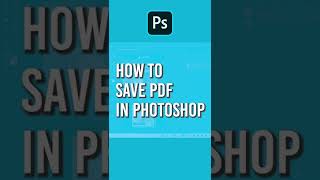 How to save PDF in Photoshop  Hindi [upl. by Annirak]