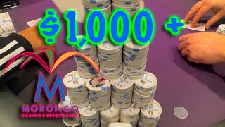 CRAZY POTS AT NEW MORONGO POKER ROOM [upl. by Neeli563]