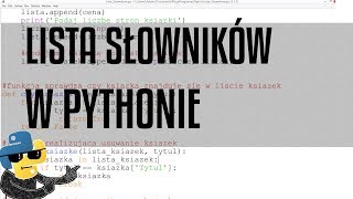 Lista słowników na przykładzie bazy książek Python odc 28 z serii podstaw Pythona [upl. by Eintruoc]