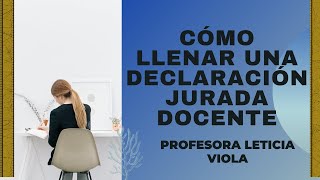 COMO LLENAR UNA DECLARACION JURADA DESDE CERO [upl. by Hagerman]