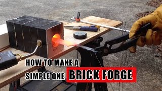 How to Make a Simple One Brick Forge [upl. by Lief194]