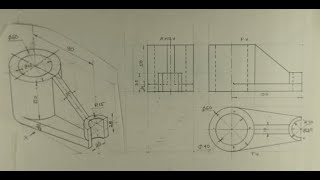 Orthographic Projection  Engineering drawing  Technical drawing [upl. by Nnep478]