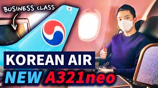 Korean Air NEW A321neo BUSINESS CLASS  Amazing NEW Cabin [upl. by Led]