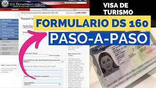 Como llenar el Formato DS160 visa americana 2024 [upl. by Arayc]