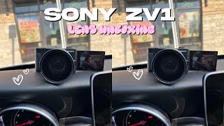 SONY ZV1 WIDE ANGLE LENS UNBOXINGREVIEW [upl. by Bradeord]