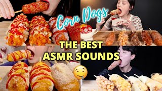 Corn Dog Overload  Mukbang ASMR Compilation  ASMR Eating [upl. by Anatole363]