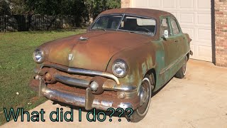 How to protect and preserve patina and rust on my 51 Ford Shoebox  Boiled linseed oil and WD40 [upl. by Nikoletta544]