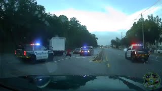 Full video Carjacker crashes into Florida troopers deputies during highspeed chase [upl. by Celeste]