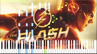 The Flash Main Theme Song Synthesia Piano Tutorial [upl. by Attena719]