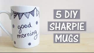 5 Sharpie Mugs DIY  creaternet [upl. by Bellanca]