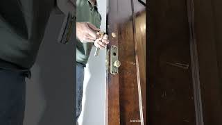 Changing a cylinder lock in a mortise lock set [upl. by Copeland]