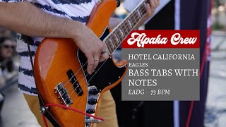 Eagles  Hotel California bass tabs [upl. by Neirod]