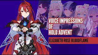 Elizabeth Does Amazing Impressions of Advent Members  【Elizabeth Rose Bloodflame  Hololive EN】 [upl. by Llertnac]