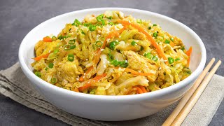 EASY DINNER in 25 Minutes Asian Style EGG FRIED CABBAGE  Cabbage Egg FRY Recipe by Always Yummy [upl. by Ydissahc]