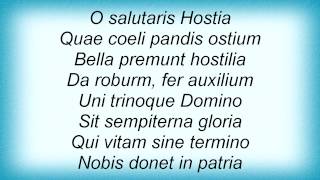 Beth Nielsen Chapman  O Salutaris Hostia Lyrics1 [upl. by Elatsyrk]